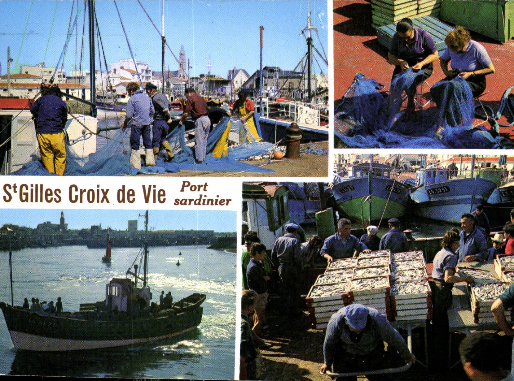 CPM St Gilles Croix de Vie Port Sardinier Bateaux Peche
