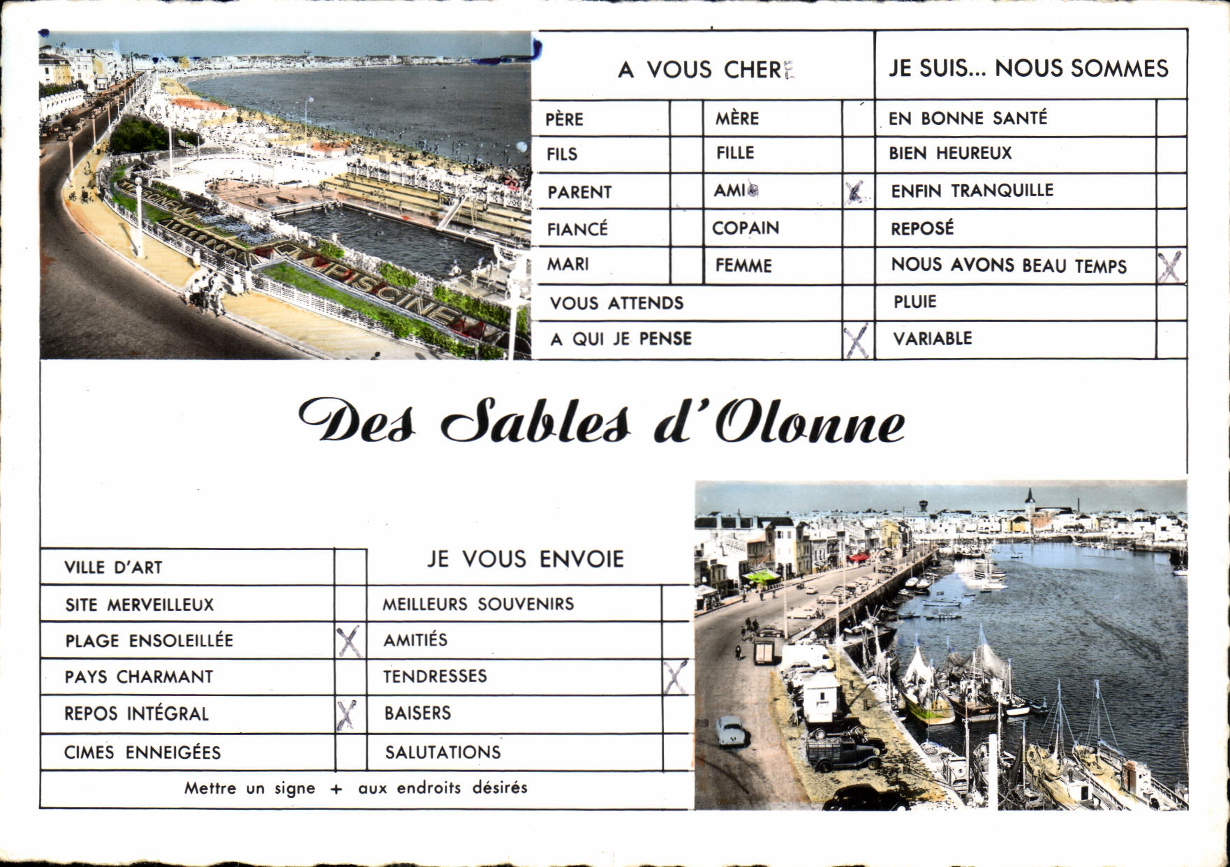 CPM Des Sables d'Olonne Piscine