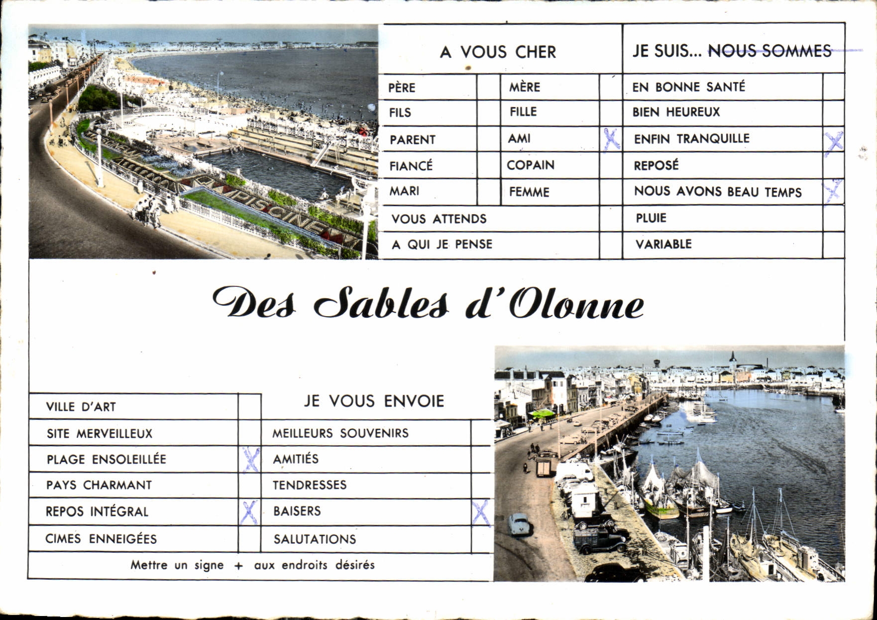 CPM Des Sables d'Olonne Piscine