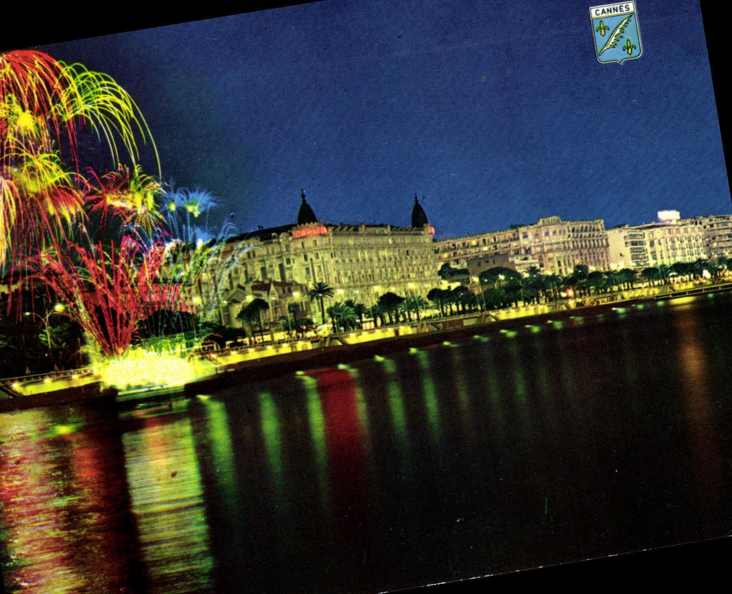 CPM Cannes Cote d'Azur French Riviera Feux d'artifices sur la Croisette