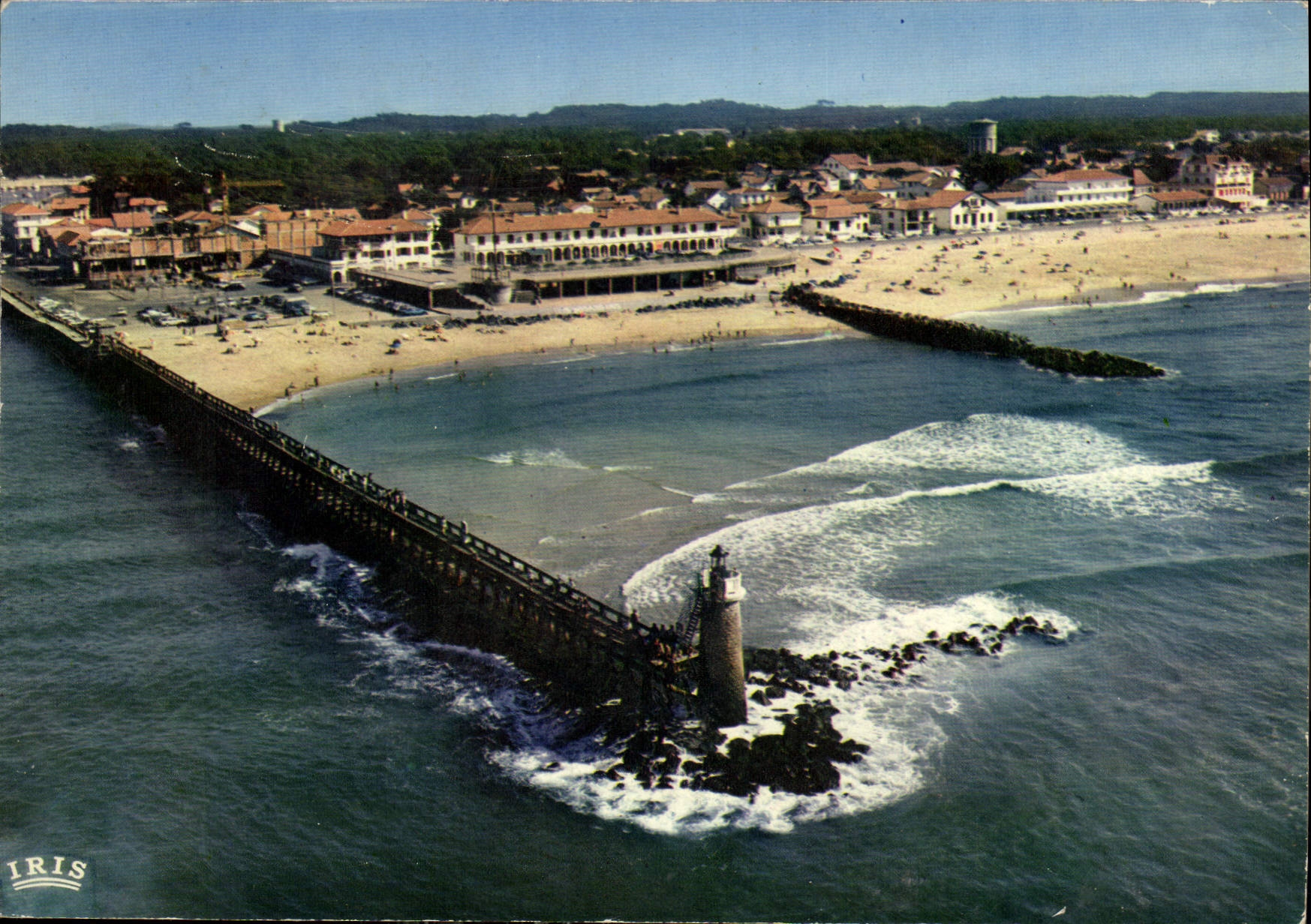CPM Capbreton Landes Vu du ciel la plage l'Estacade