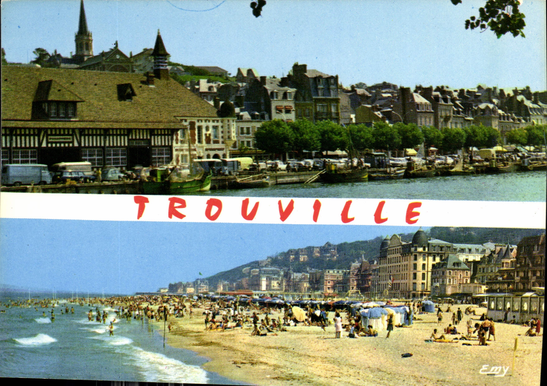 CPM Trouville Calvados Le Port la Plage 