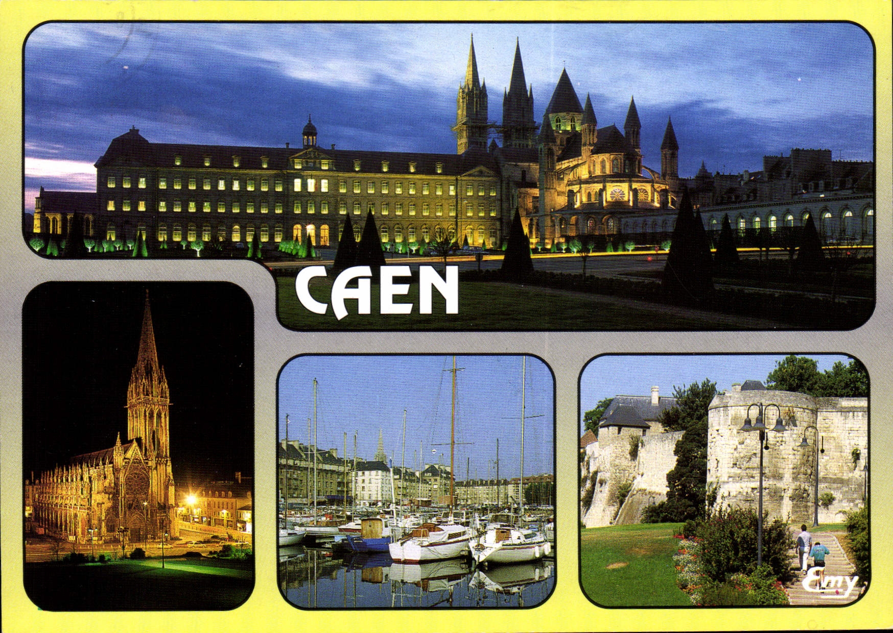 CPM Caen Calvados L'Abbaye aux Hommes illuminee 