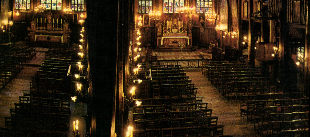 CPM Honfleur Calvados Interieur de l'Eglise Sainte Catherine 