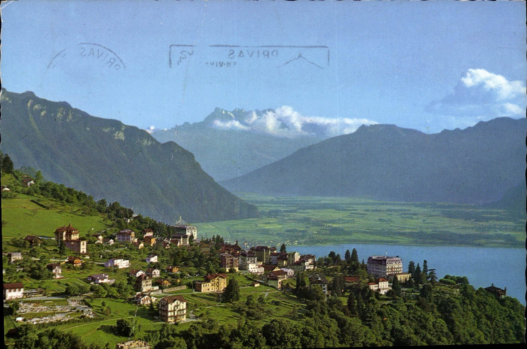 CPM Glion sur Montreux Lac Leman et Dents du Midi 