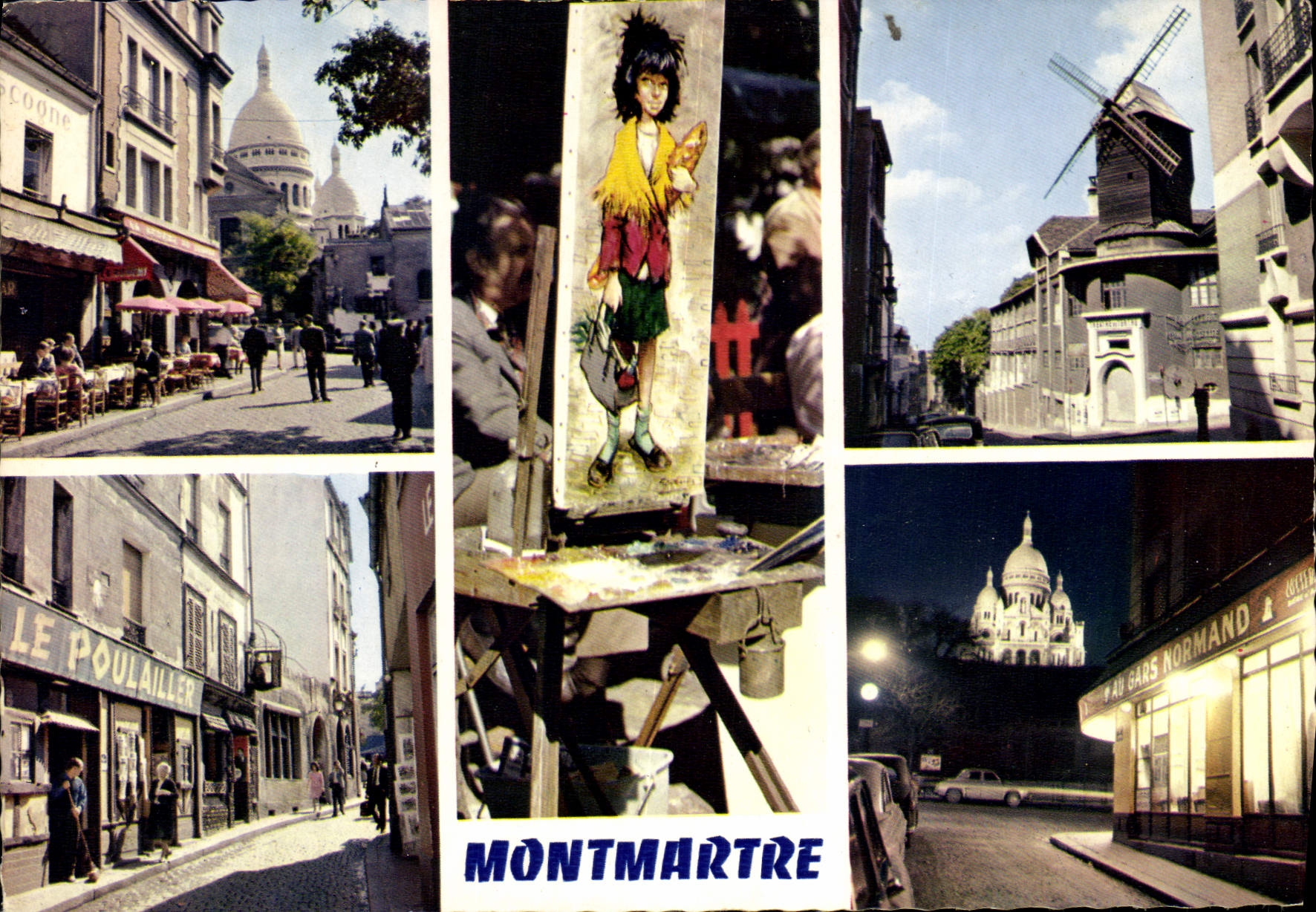 CPM Montmartre Paris Moulin Au Gars Normand Sacre Cœur