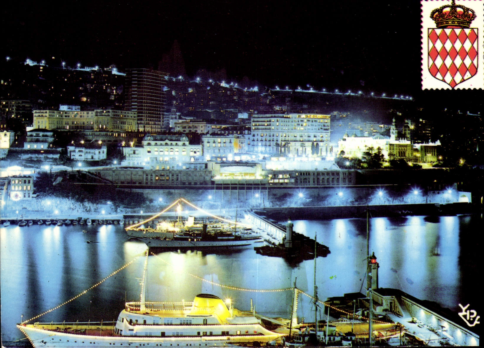 CPM Au Soleil de la Cote d'Azur Principaute de Monaco Monte Carlo Le port et les Yachts