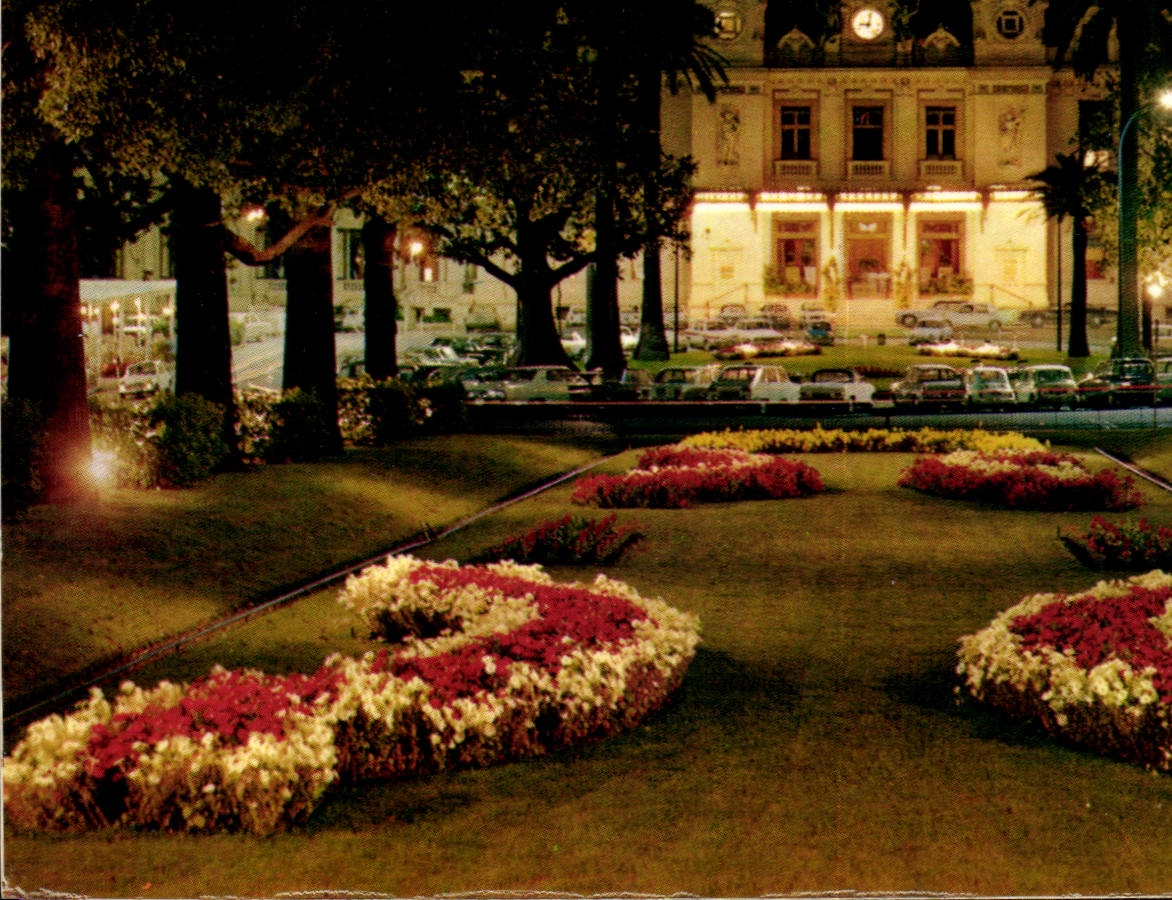 CPM Monte Carlo Principaute de Monaco Les Jardins et le Casino illumines