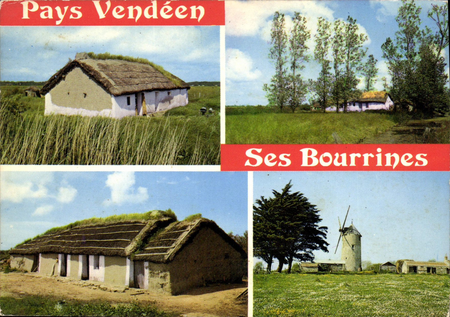 CPA La Vendee Pittoresque les Bourrines dans le Marais 