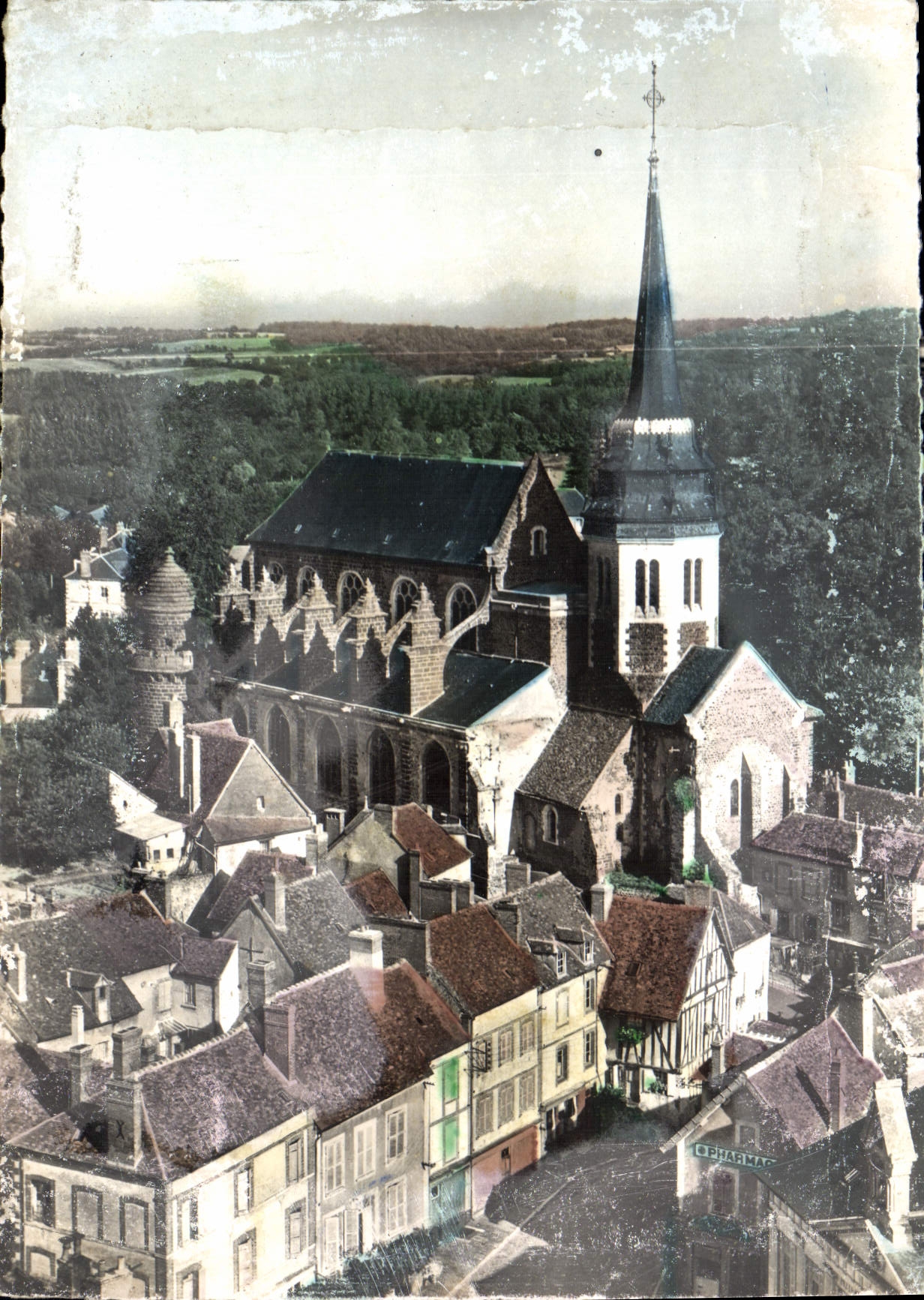 CPA En Avion au dessus de Toucy Yonne l'Eglise 