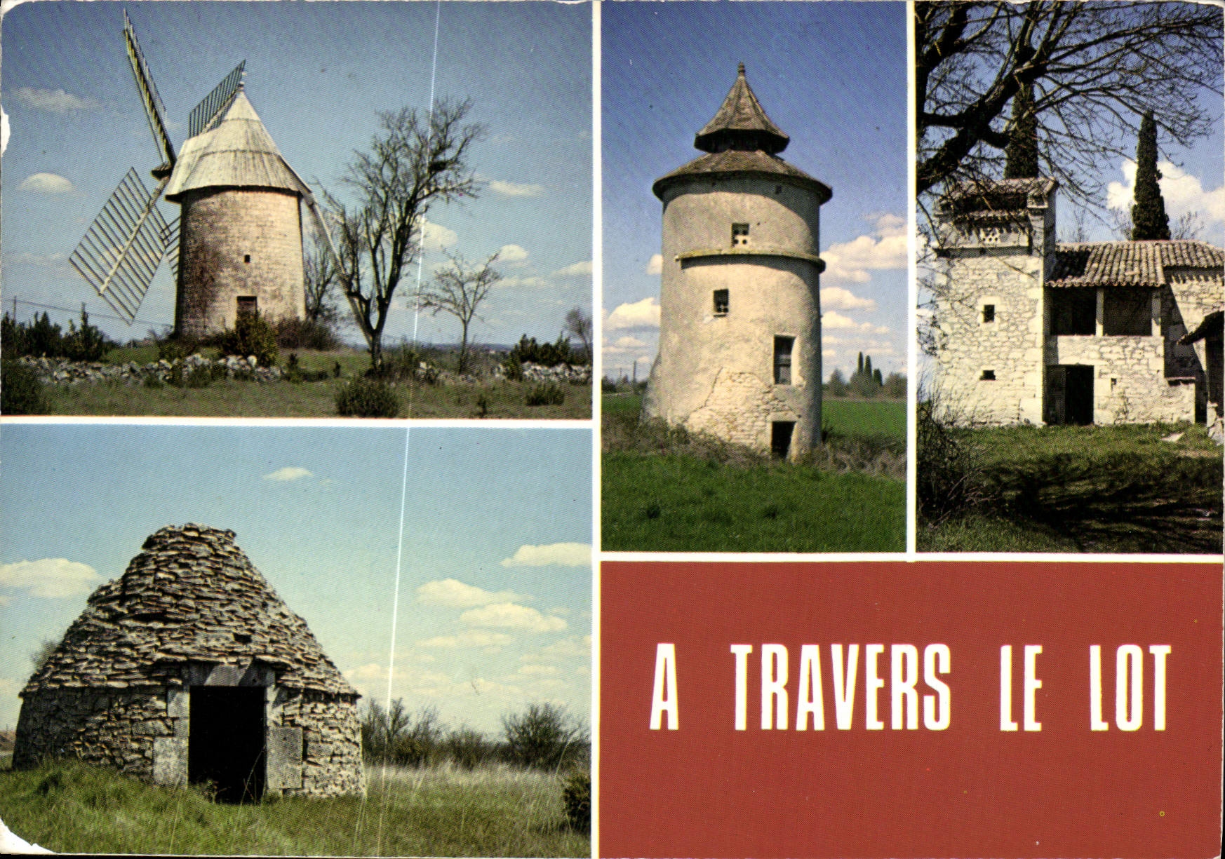 CPA A Travers le Lot Ancien Moulin Cieurac Pigeonnier a Lantemeau d'envol Lalbenque Type de Maison d