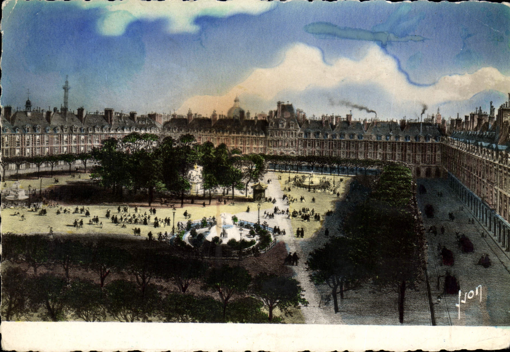 CPM Paris en Flanant Place des Vosges Anciennement Place Royale