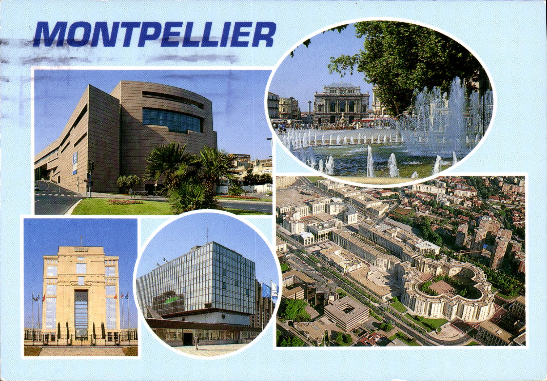 CPM Montpellier Herault le Corum la Comedie l'Hotel de region l'Hotel de Ville Antigone