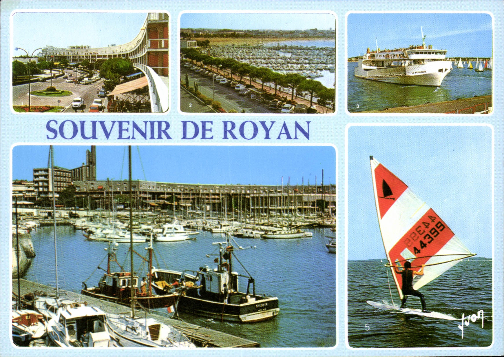 CPM Cote de Beaute Royan Charente Maritime le fron de Mer le Port de Plaisance le Bac le Medocain qu