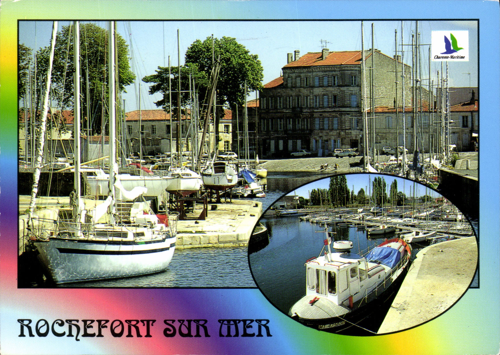 CPM Charente Maritime Rochefort sur Mer nouveau et ancien port de Plaisance et son nouveau pont