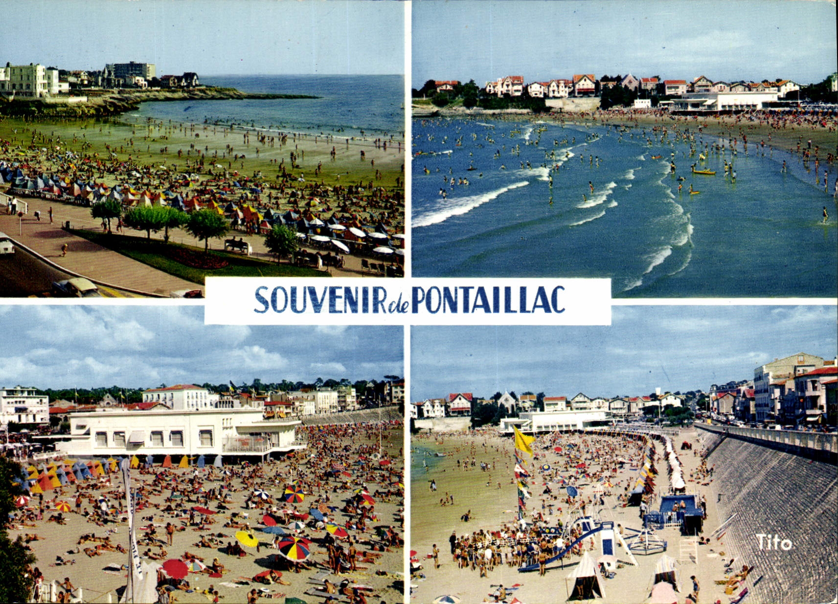 CPM Pontaillac Royan la Pointe Sud la Plage le Sporting Facade de la Plage 