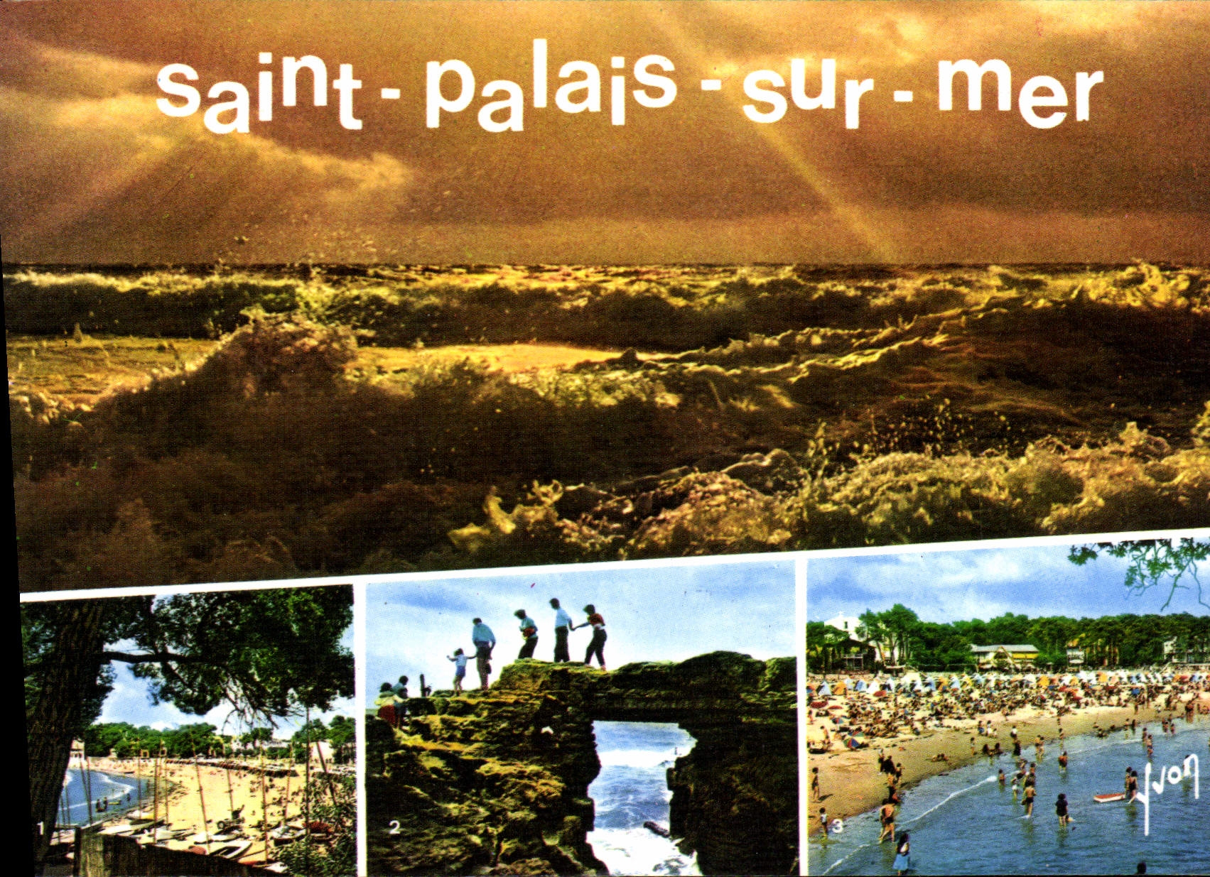 CPM La Cote de Beaute Saint palais sur mer Charente Maritime la Plage le Pont du Diable la Plage 