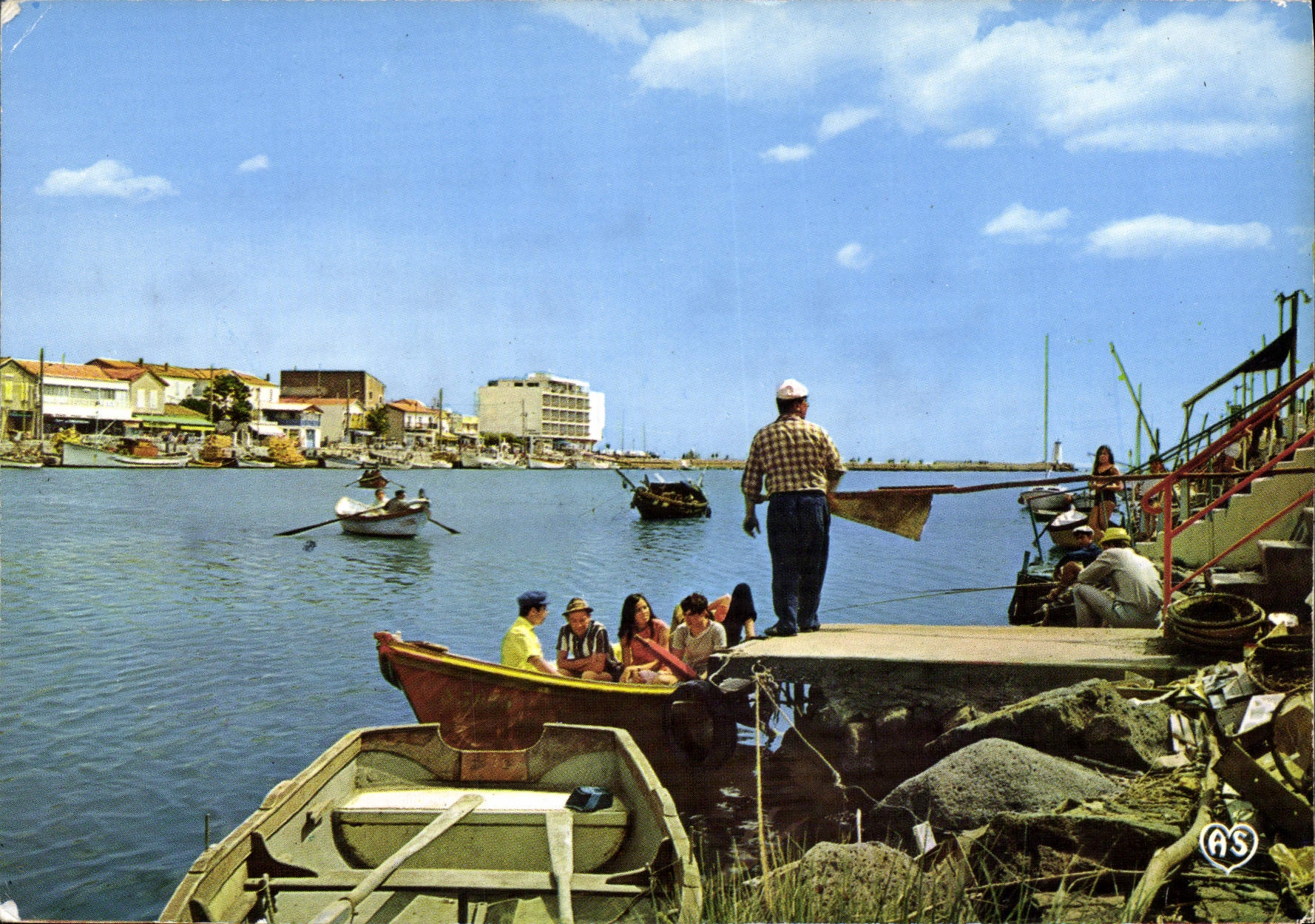 CPM Depuis la Tamarissiere vue sur le Grau d'Agde et l'Herault