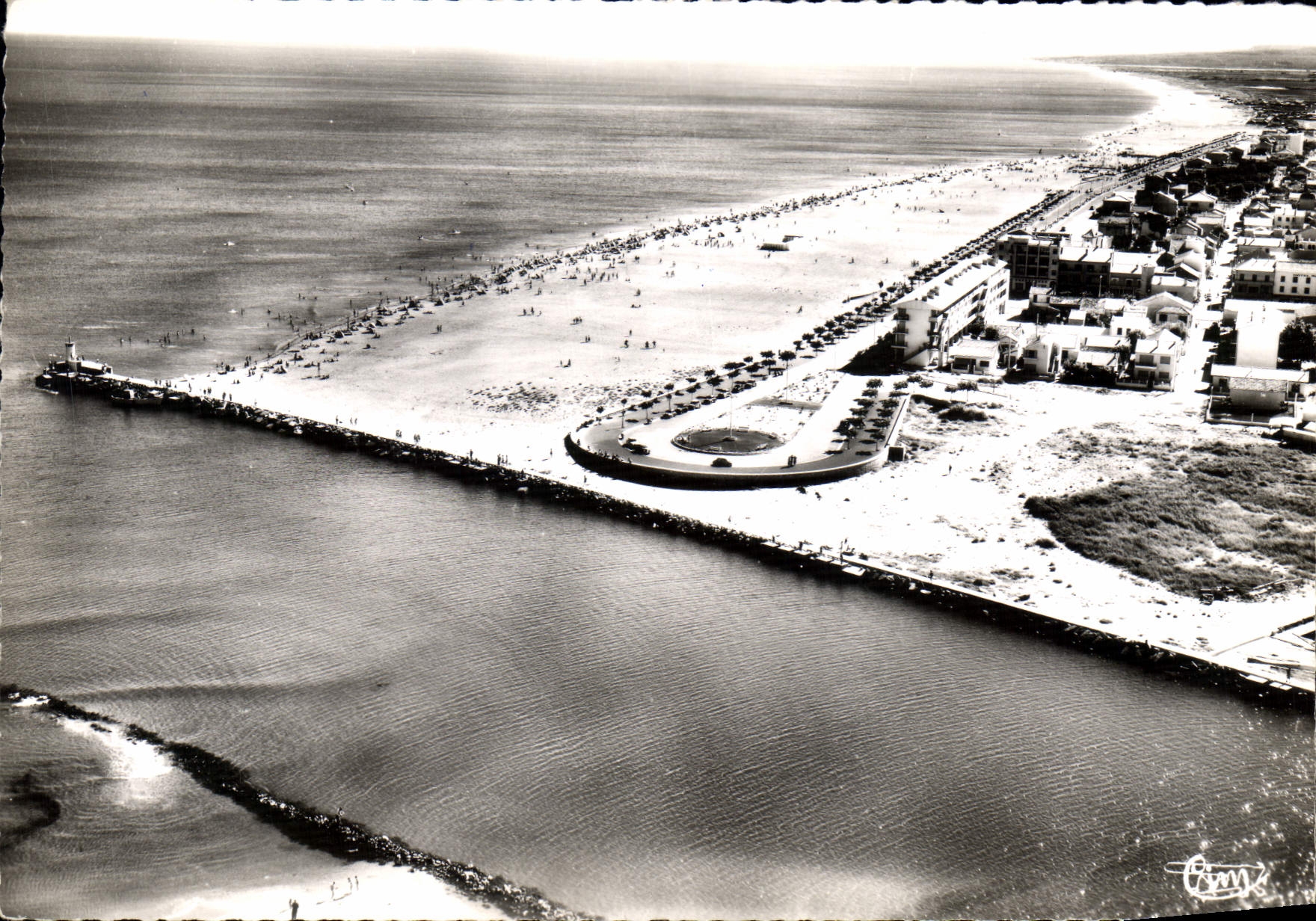CPM Cote d'Amethyste Valras Plage Herault vue panoramique aerienne et la plage 
