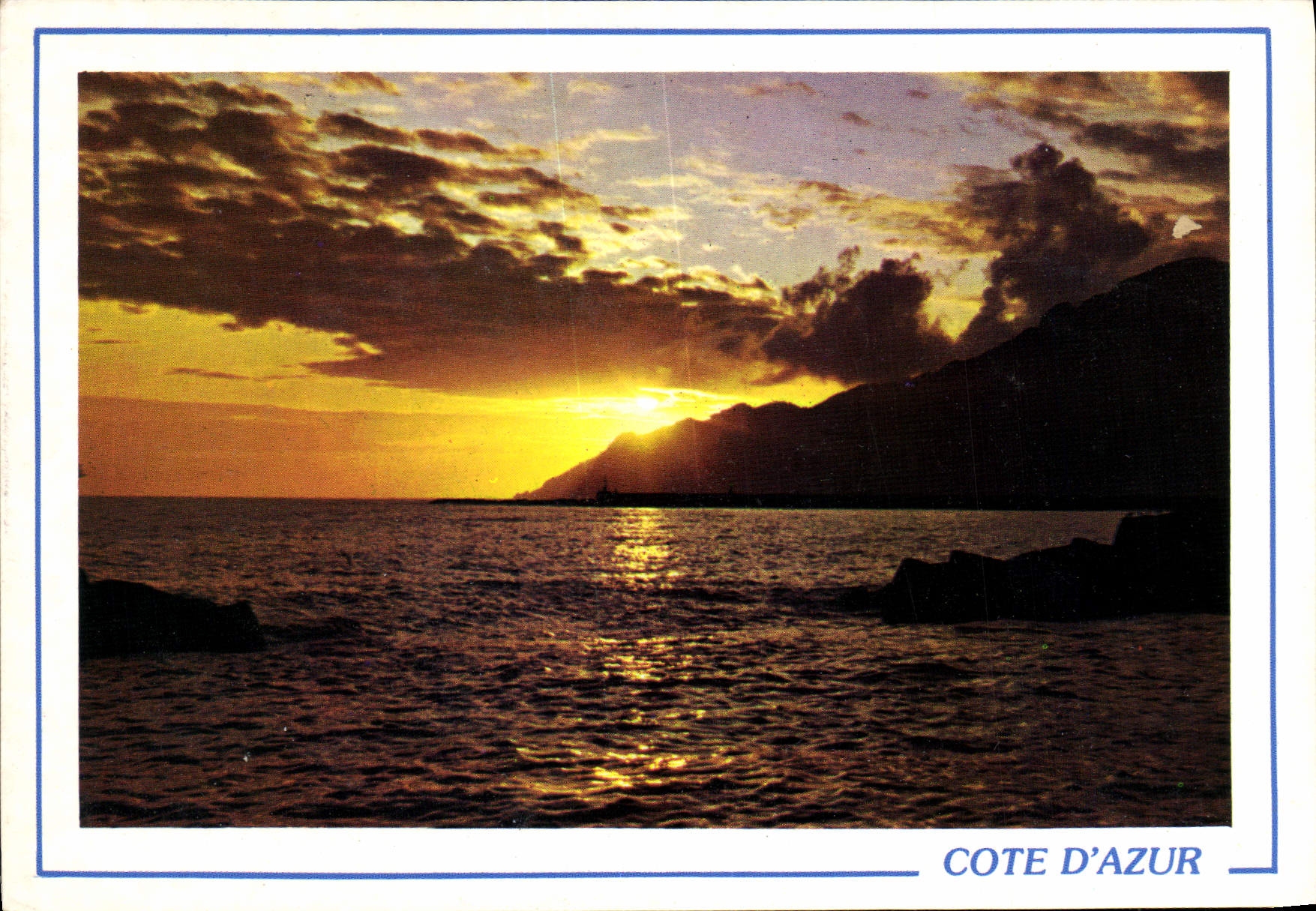 CPM La Cote d'Azur coucher de Soleil en mediterranee 
