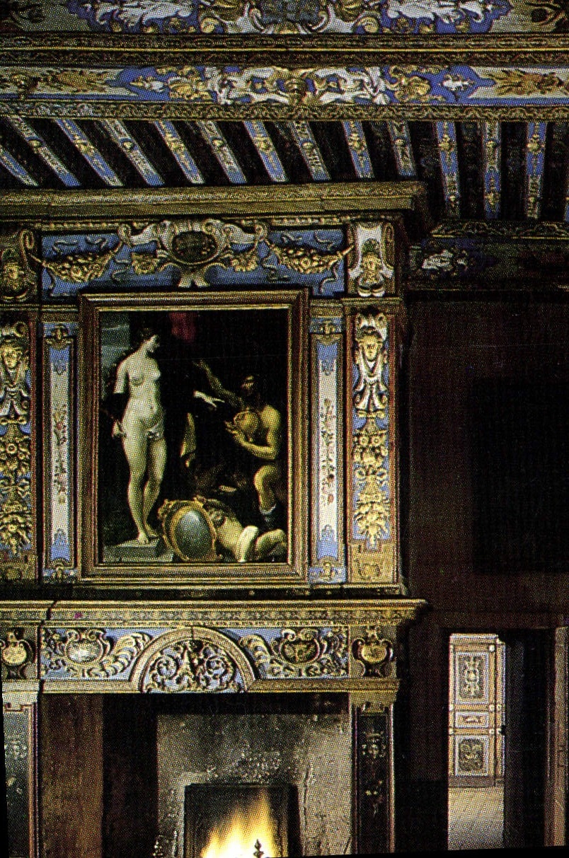 CPA Chateau de Cormatin bourgogne du Sud Chambre de Claude Phelypeaux marquise d'Huxelles plafond a