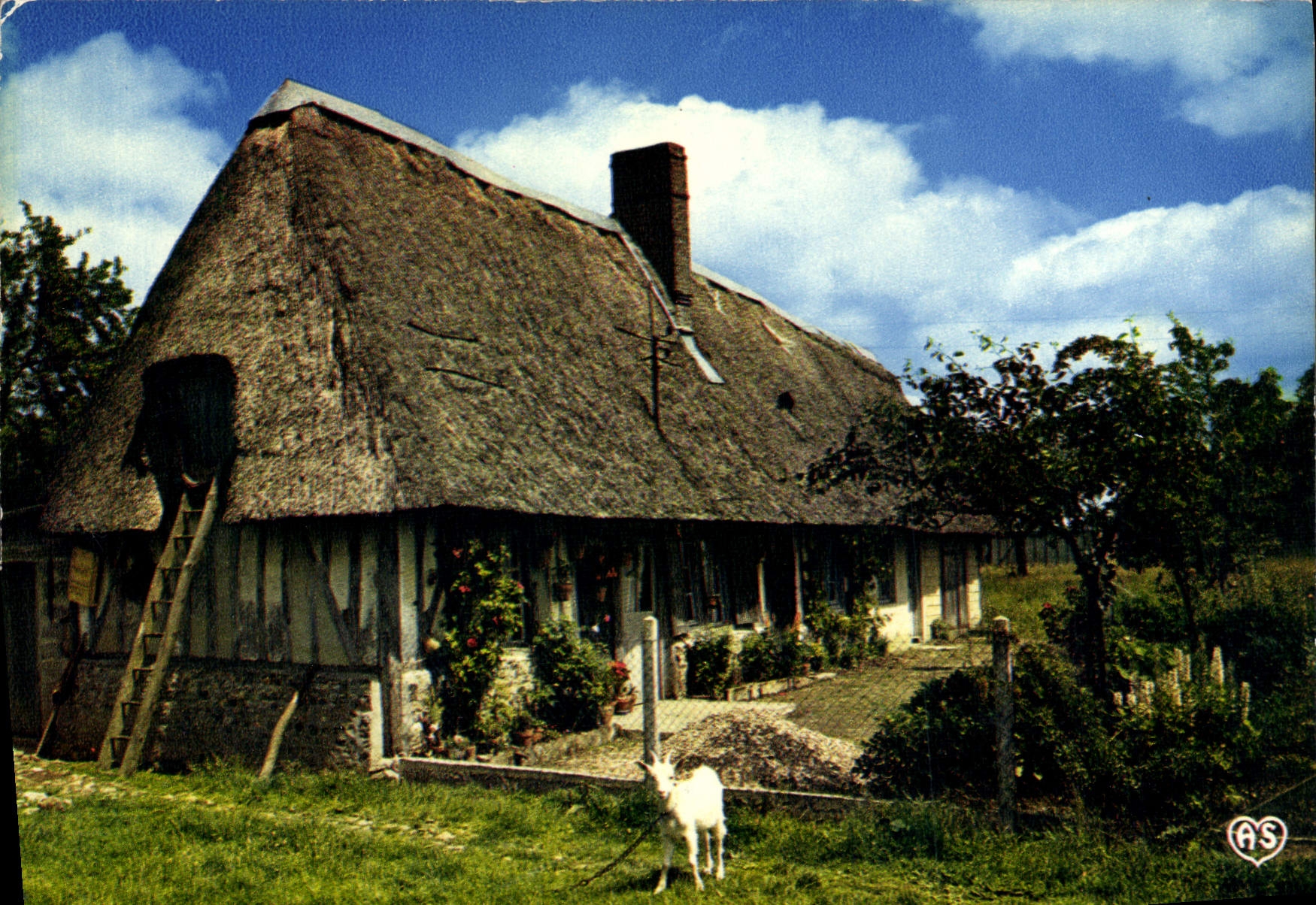 CPA Chaumiere Normande 