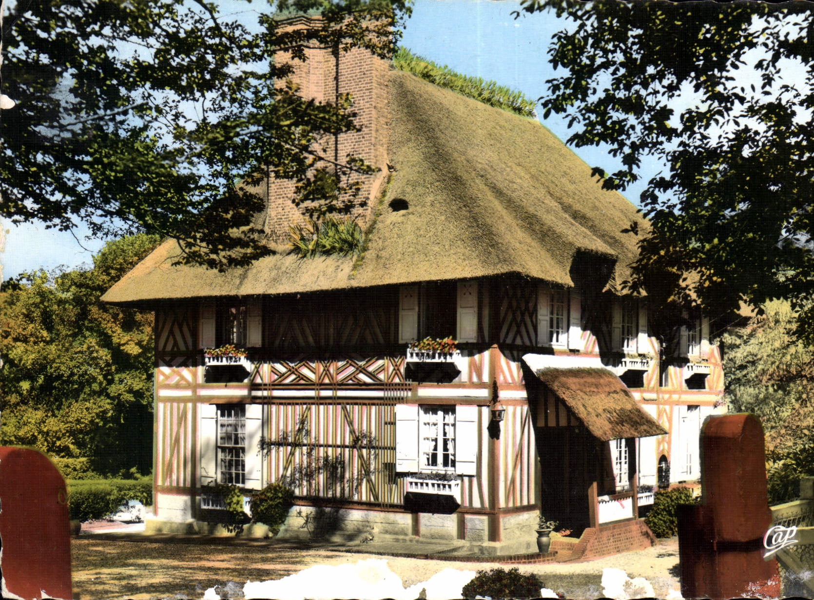 CPM La Luxuruante Normandie Maison Normande au Toit de Chaume 