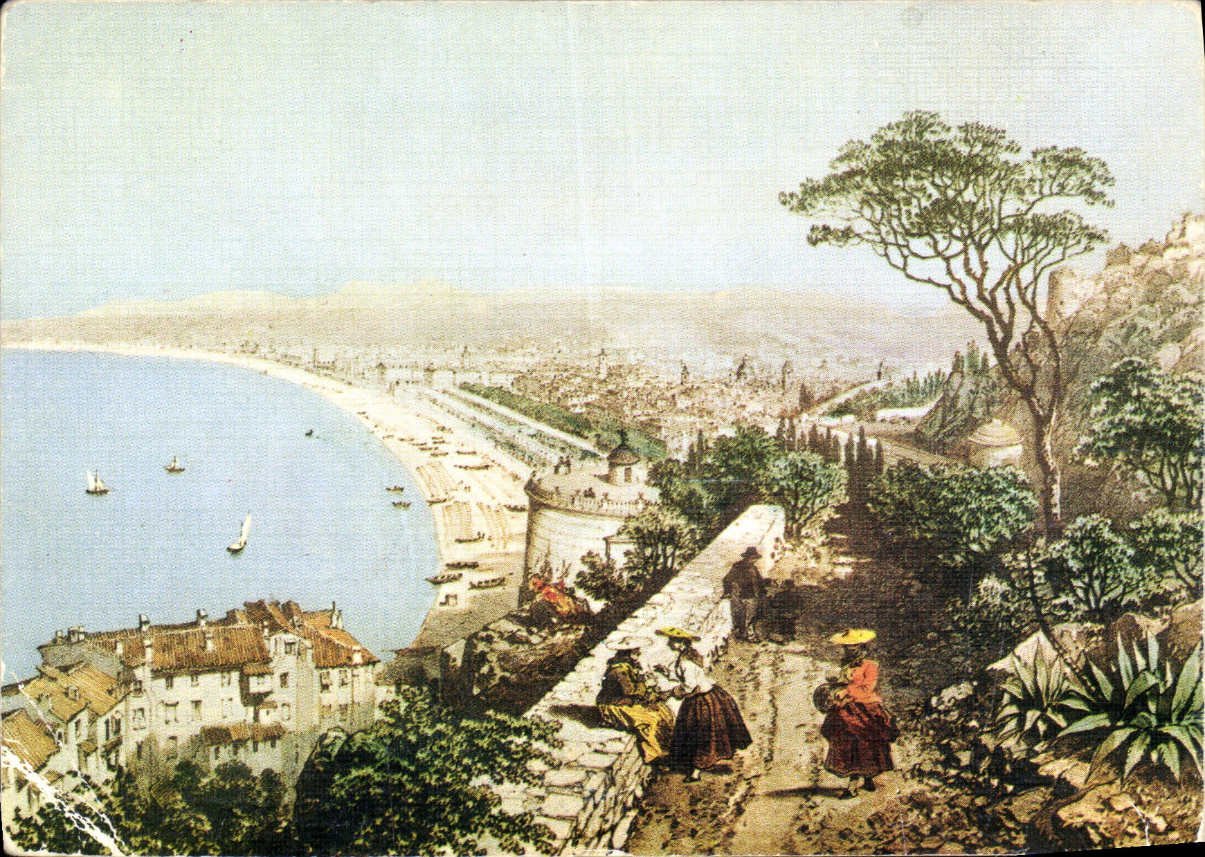 CPA Comte de Nice en 1860 Nice vue generale prise du chateau 