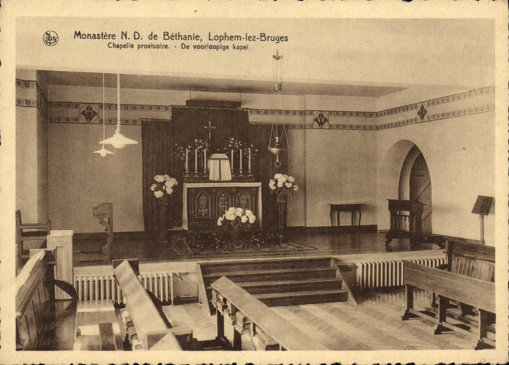 CPM Monastere N D de Bethanie Lophem lez Bruges Chapelle provisoire