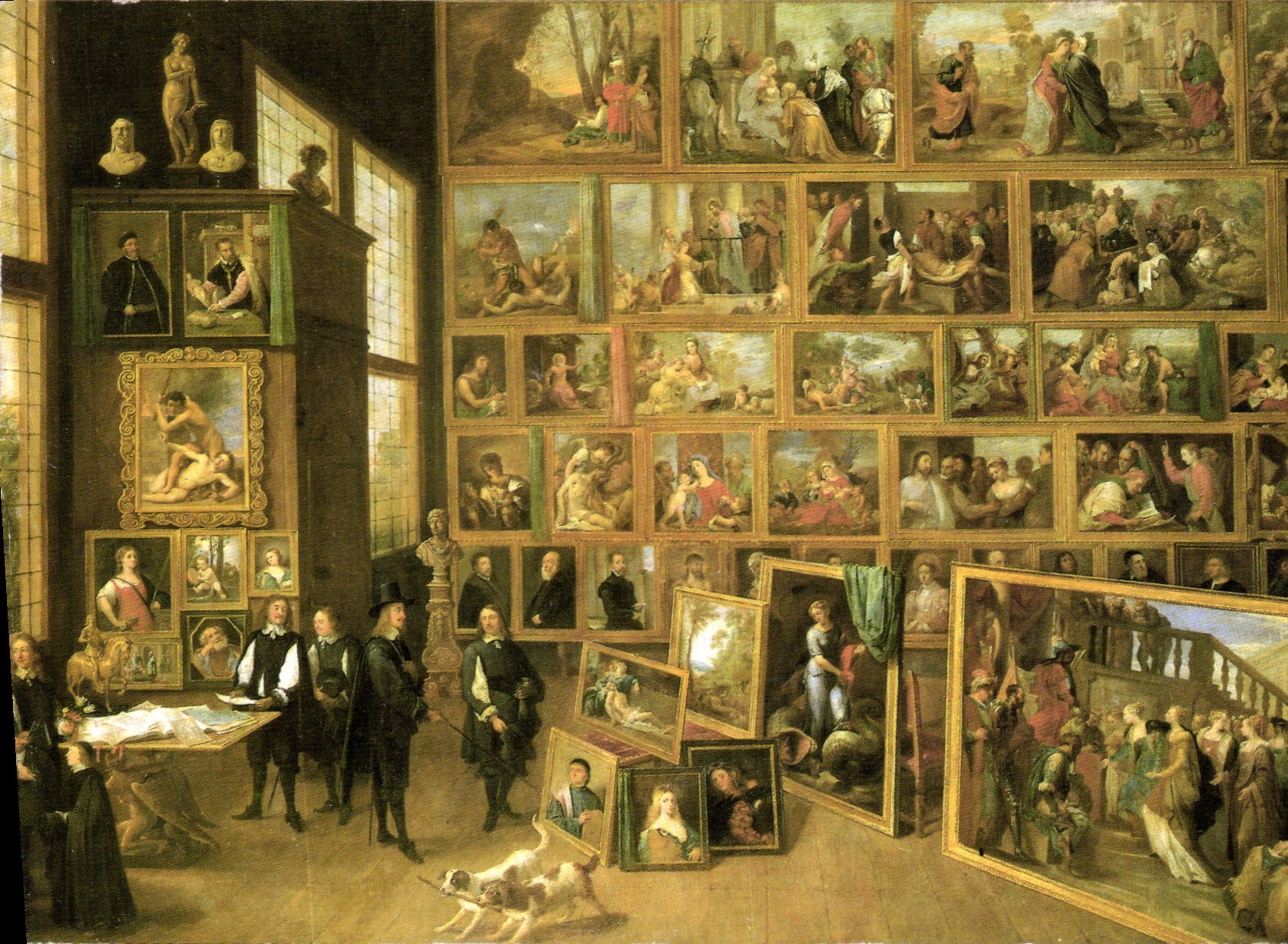 CPM David Teniers 1610 1690 L'archeveque Leopold Guillaume contemplant les peintures de sa galerie d
