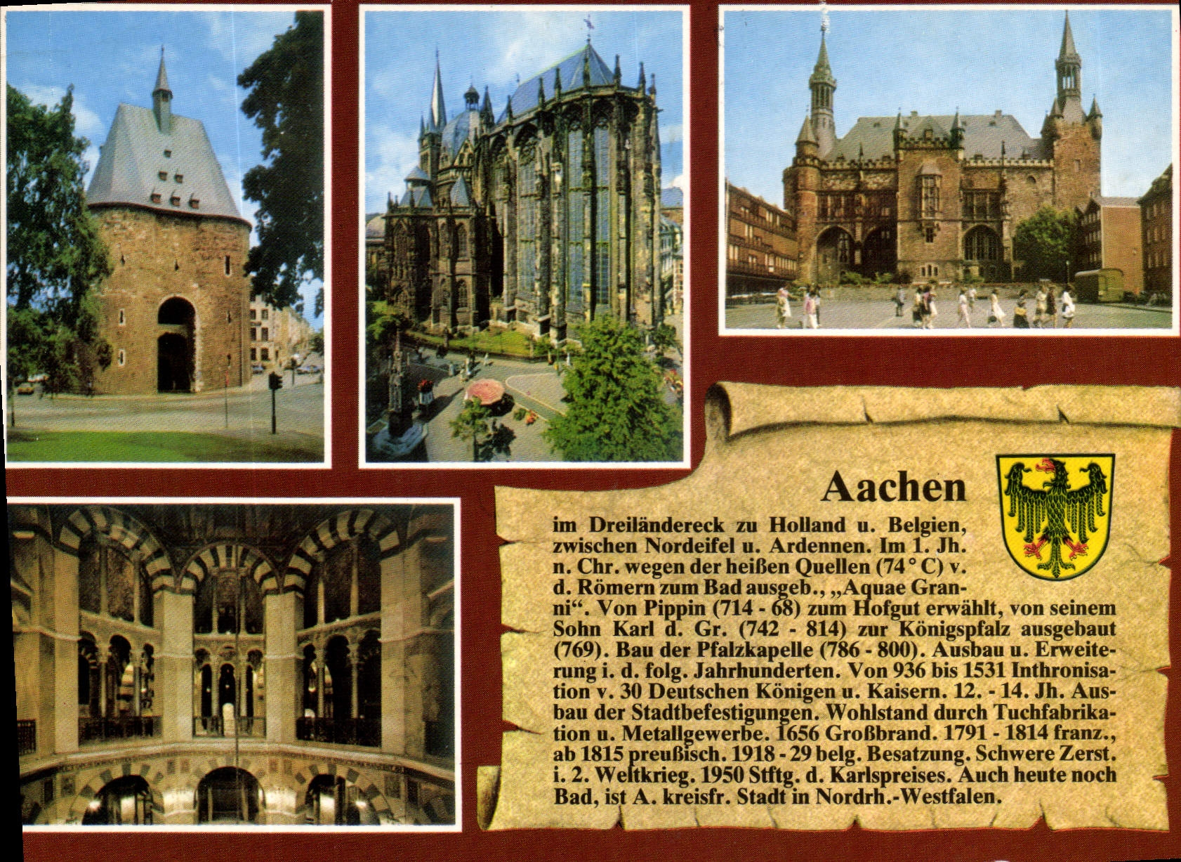 CPM Bad Aachen Marschiertor Dom Katschhof mit Rathaus