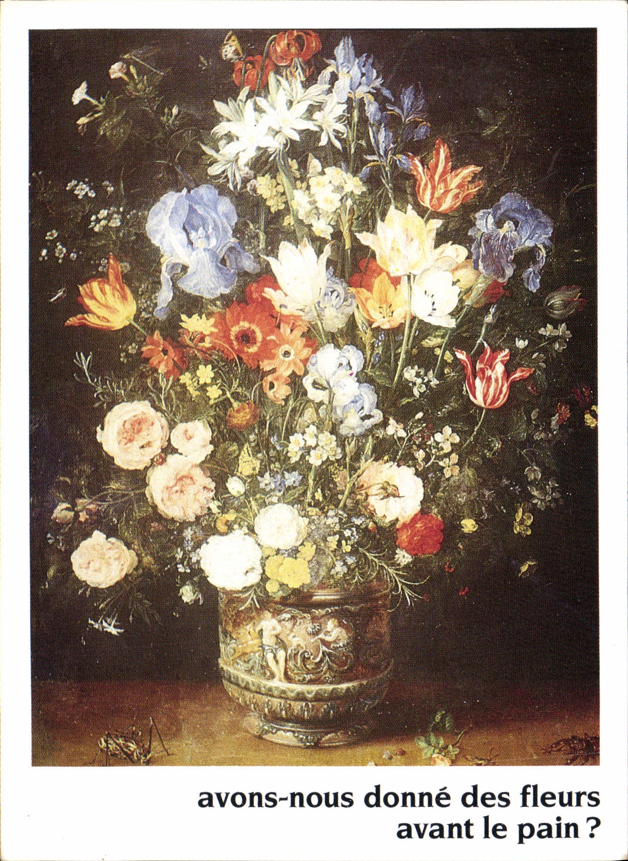 CPM Jan Bruegel 1558 1625 Vase avec fleurs et insectes Stockholm Musee National 