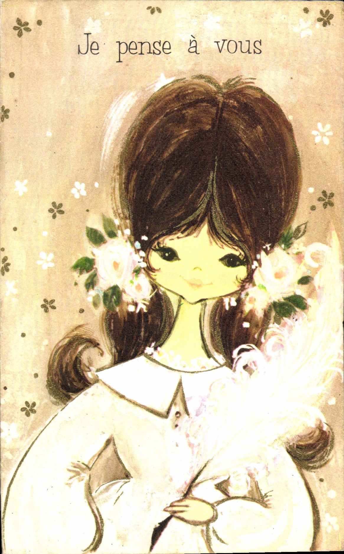 CPM Je pense a vous Enfant