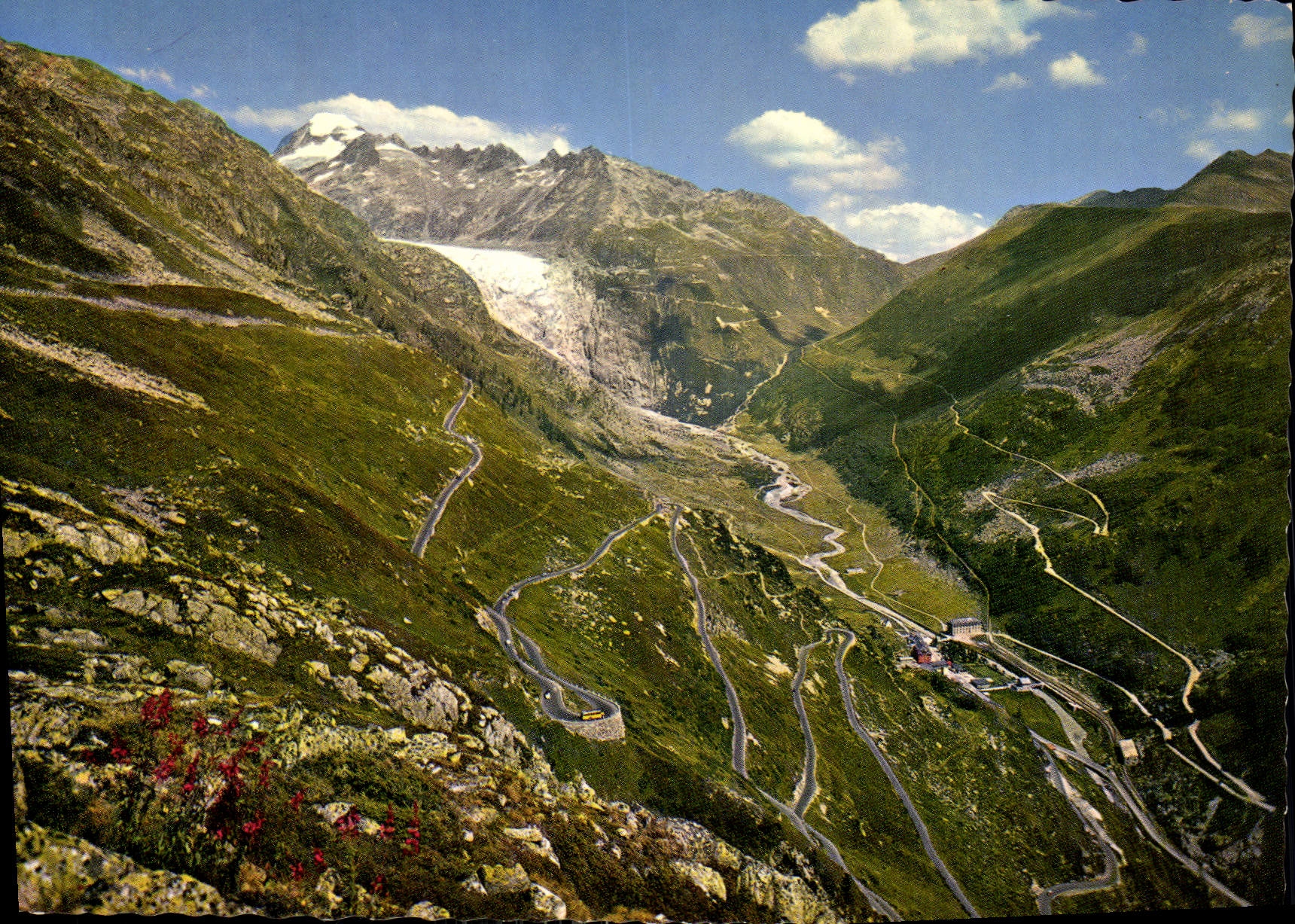CPM Furkastrasse Grimselstrasse mit Rhoneglescher und Galenstock 