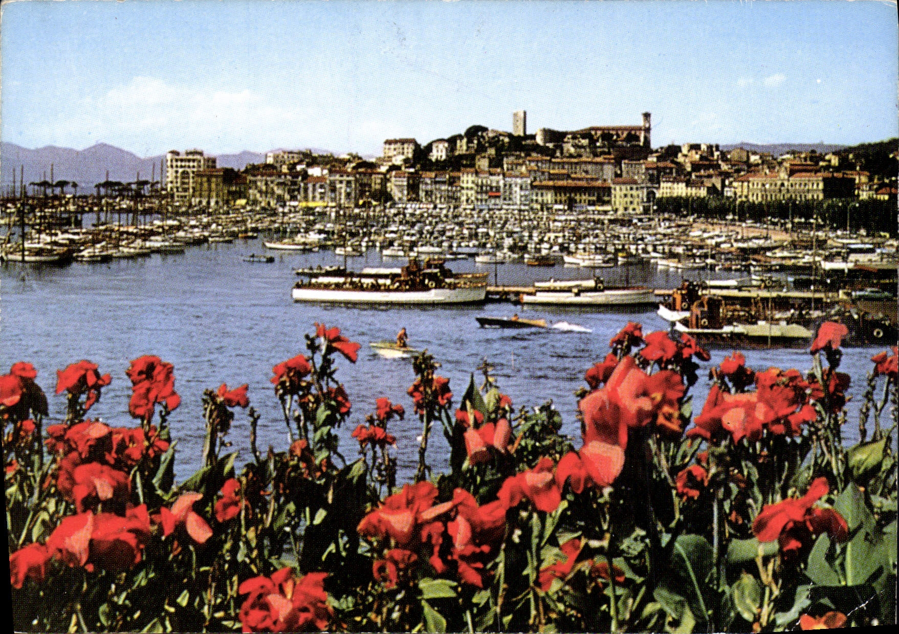 CPM Cannes vue generale sur le Suquet et un coin du Port