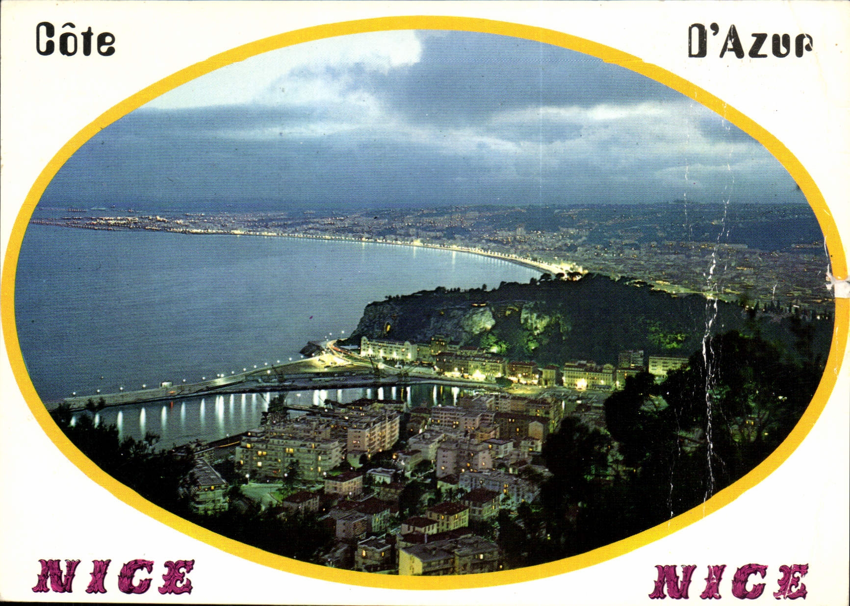 CPM Cote d'Azur Panorama nocturne vu du Monr Alban 