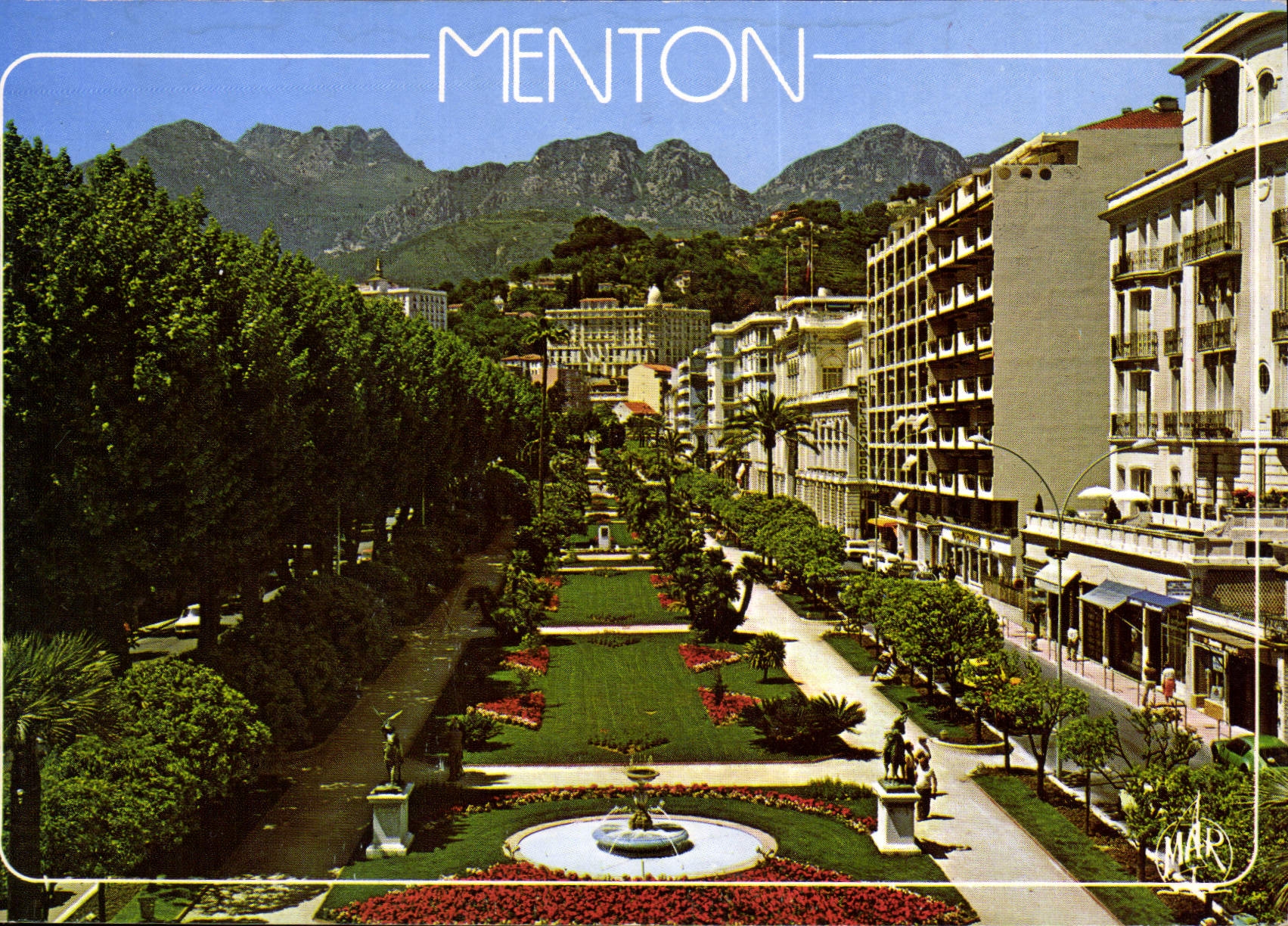 CPM La Cote d'Azur Menton la perle de Frances le jatdin Boives 