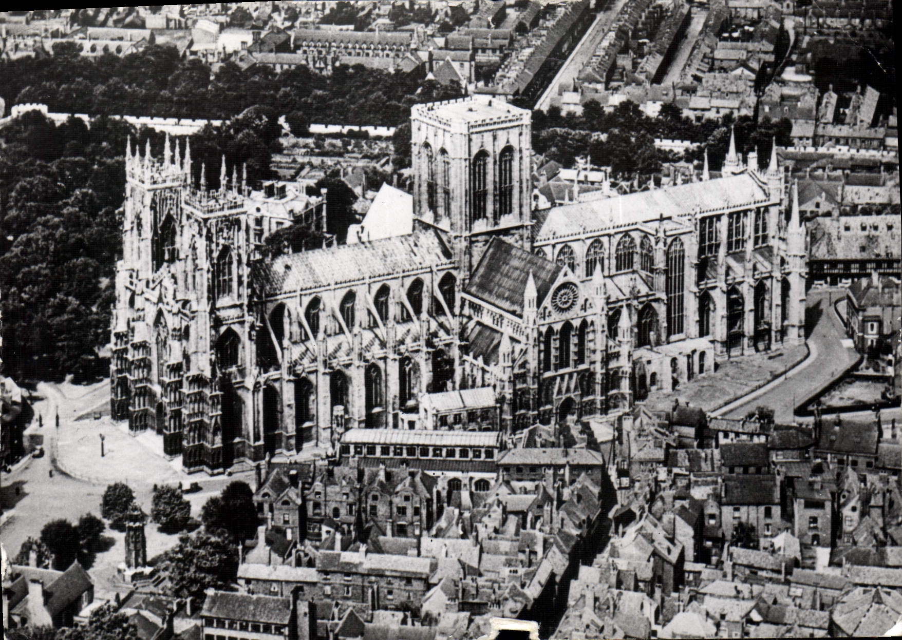 CPM York Minster Yorkshire Aerial view 