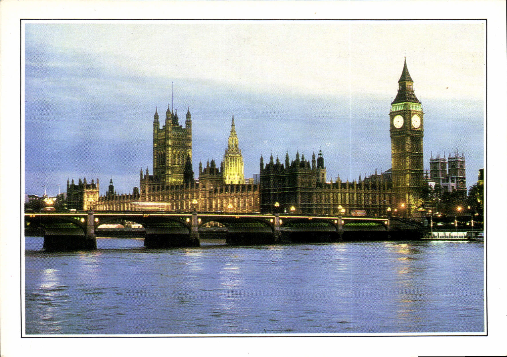 CPM Londres le pont de Westminster le Parlement en Big Ben