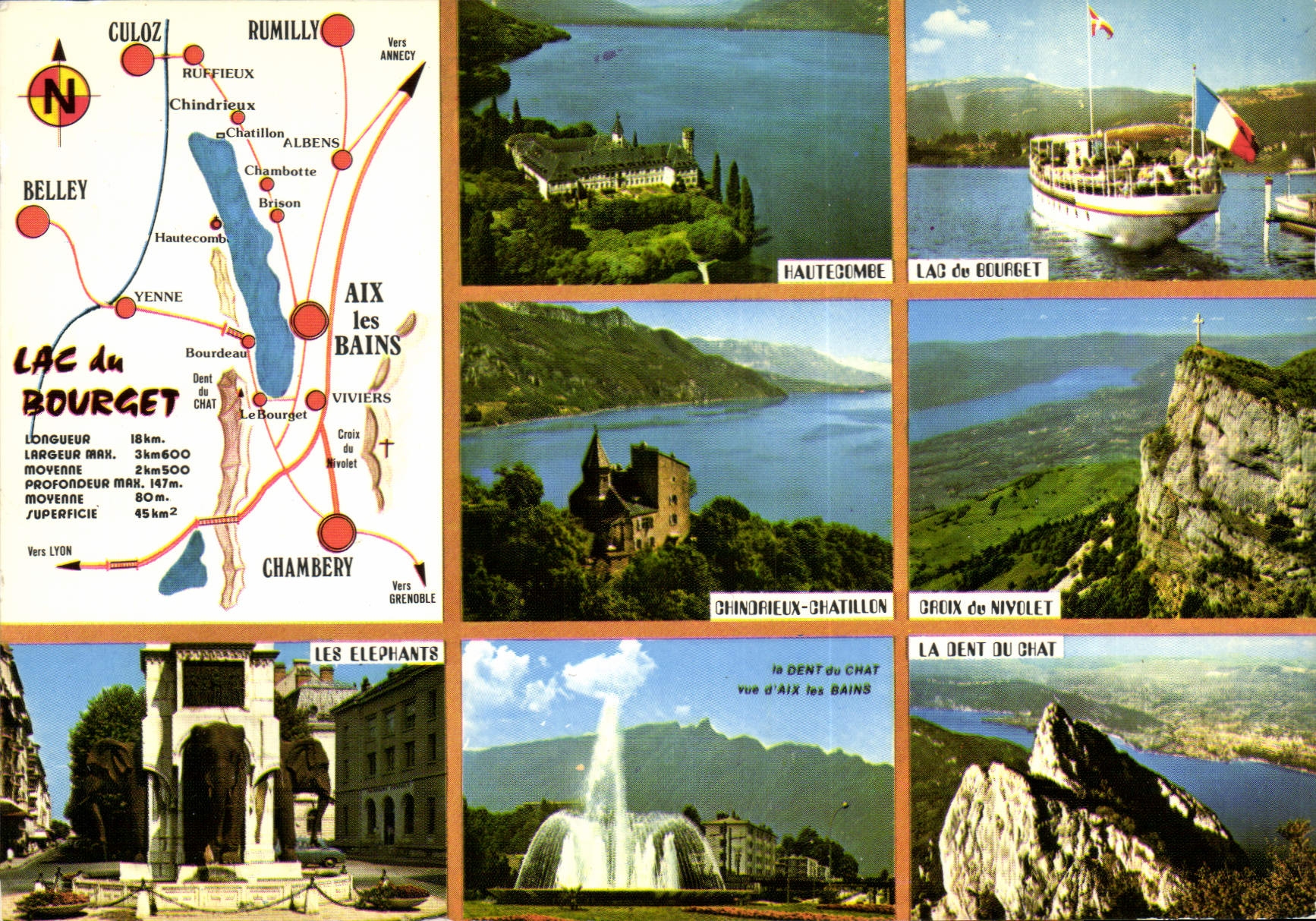 CPM Le Lac du Bourget Savoie Hautecombe Lac de Bourget Les elephants