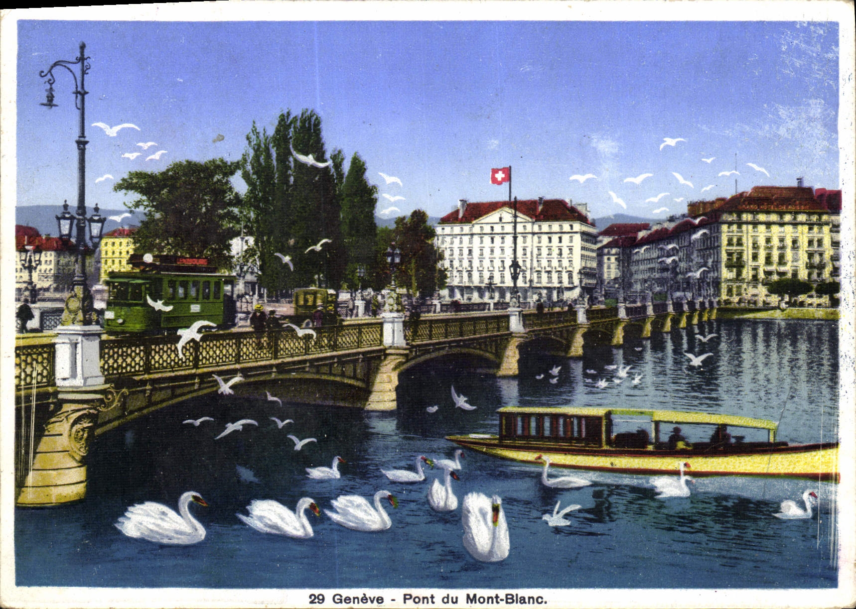 CPM Geneve Pont du Mont Blanc 
