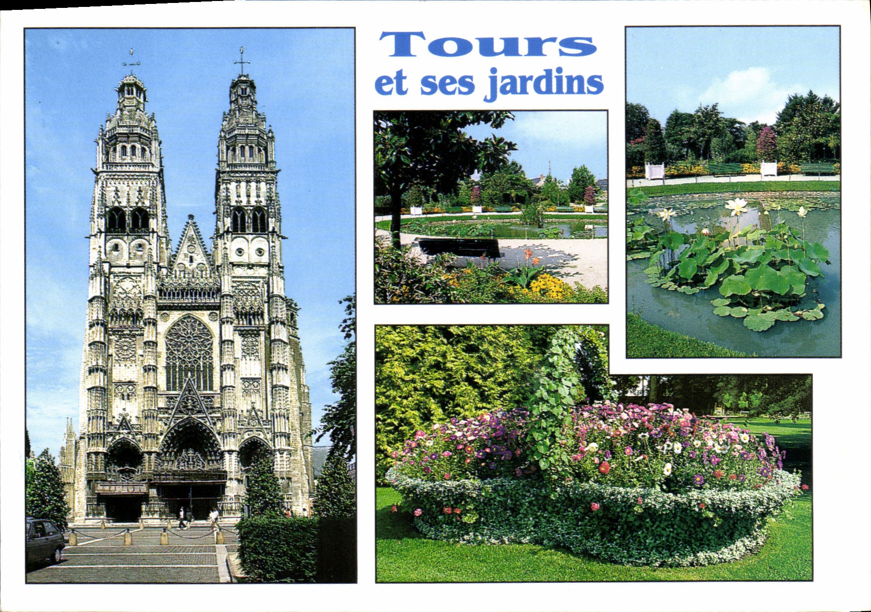 CPM Tours Indre et Loire la Cathedrale Saint Gatien Tours et ses Jardins 
