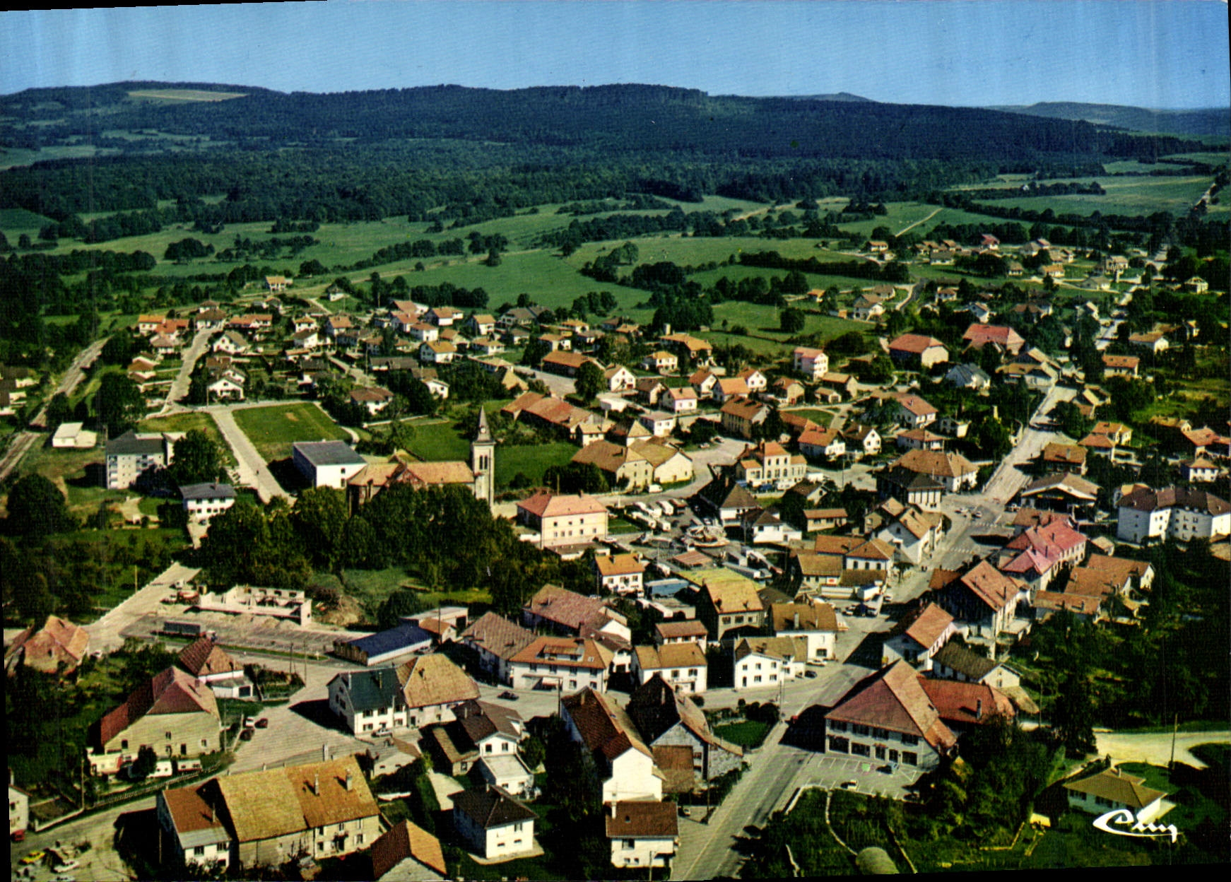CPM Le Valdahon Doubs Vue aerienne 