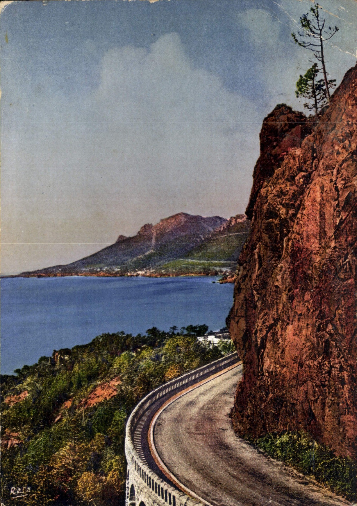 CPM La Cote d'Azur Route de la Corniche d'Or