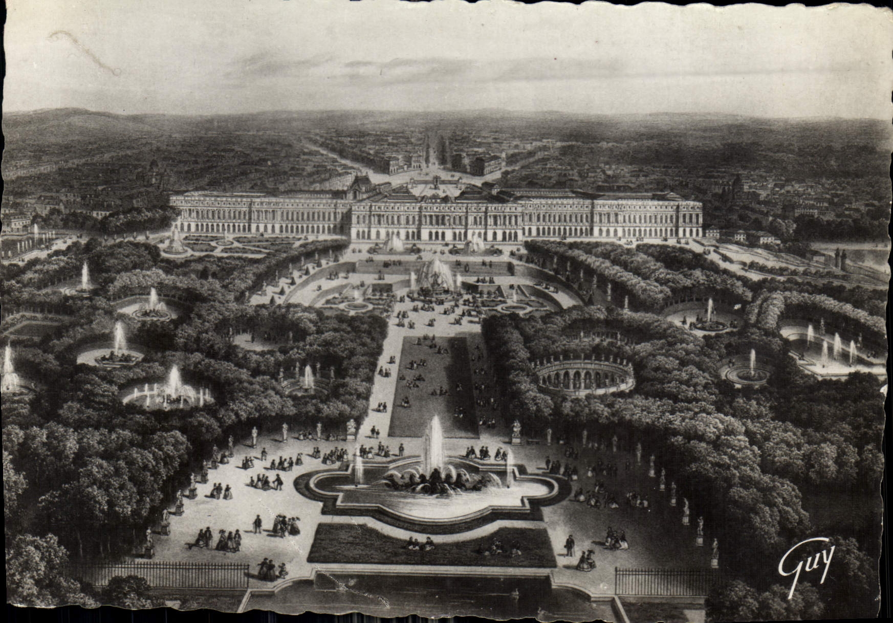 CPM Versailles et ses Merveilles Vue generale sur le parc et le chateau 