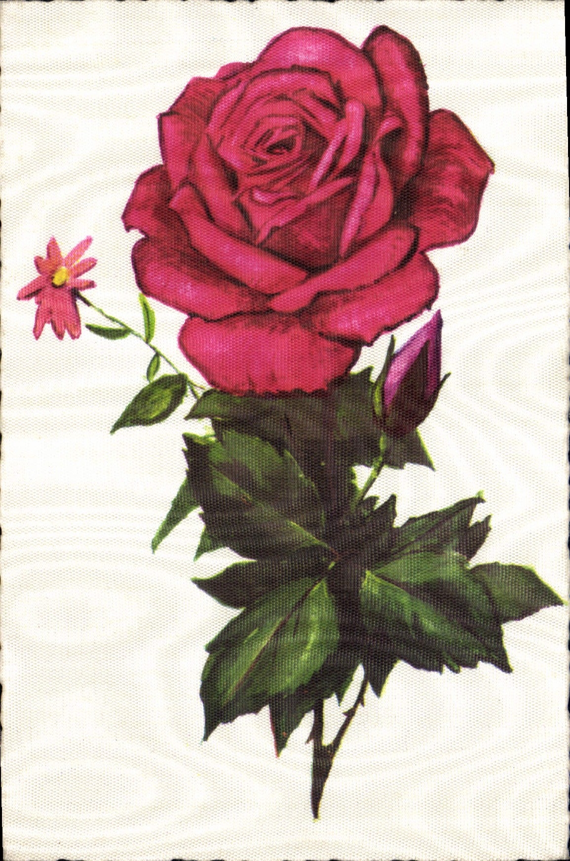 CPM Fleurs (carte toilee)