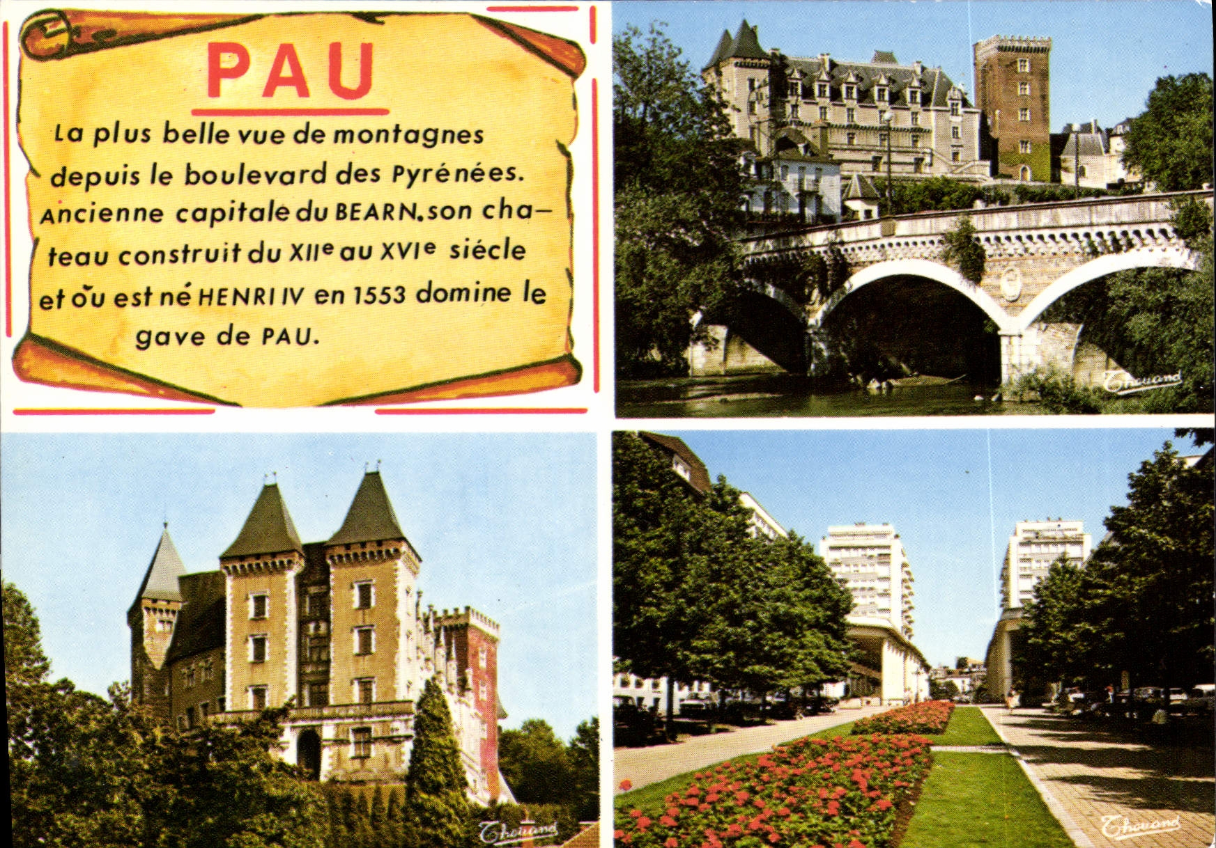 CPM Pau la plus belle vue des montagnes 