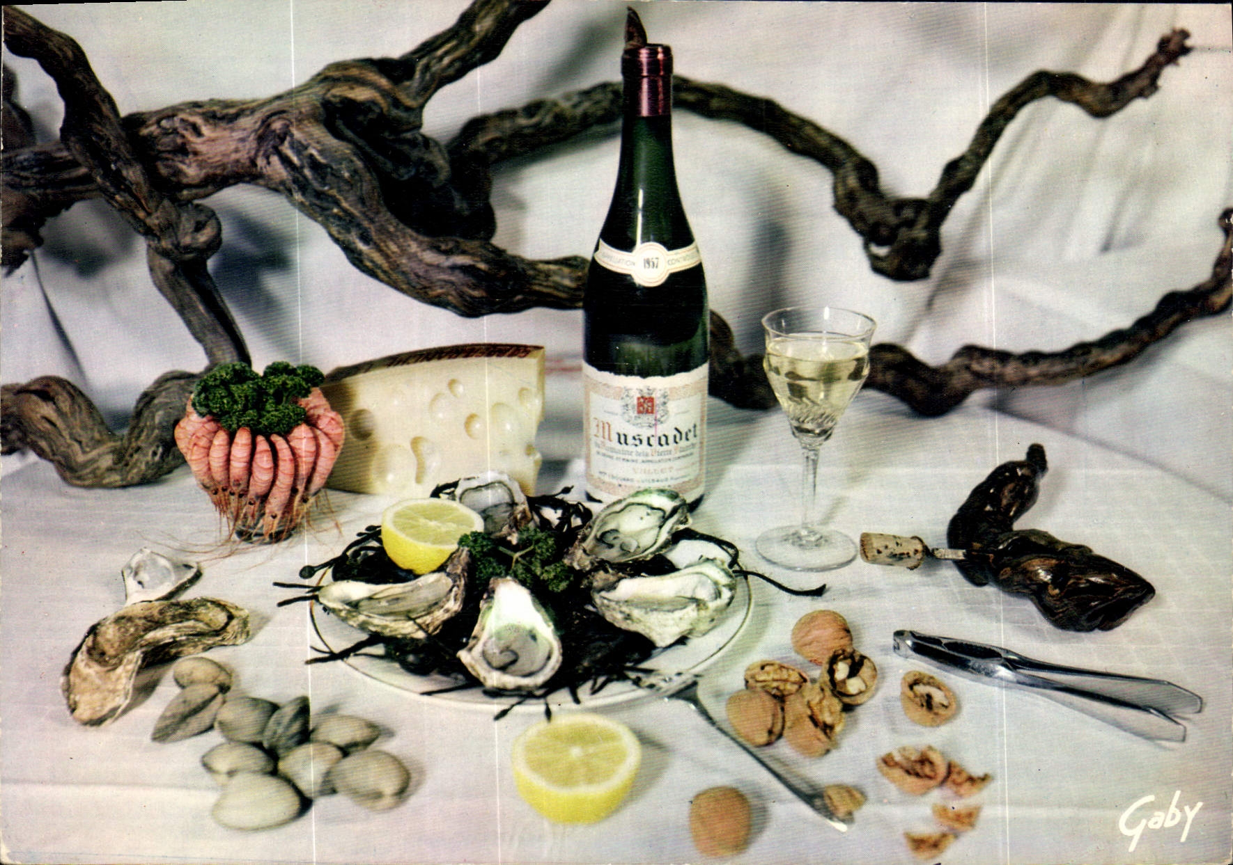 CPM Gastronomique Francaise Fruits de mer Degustation