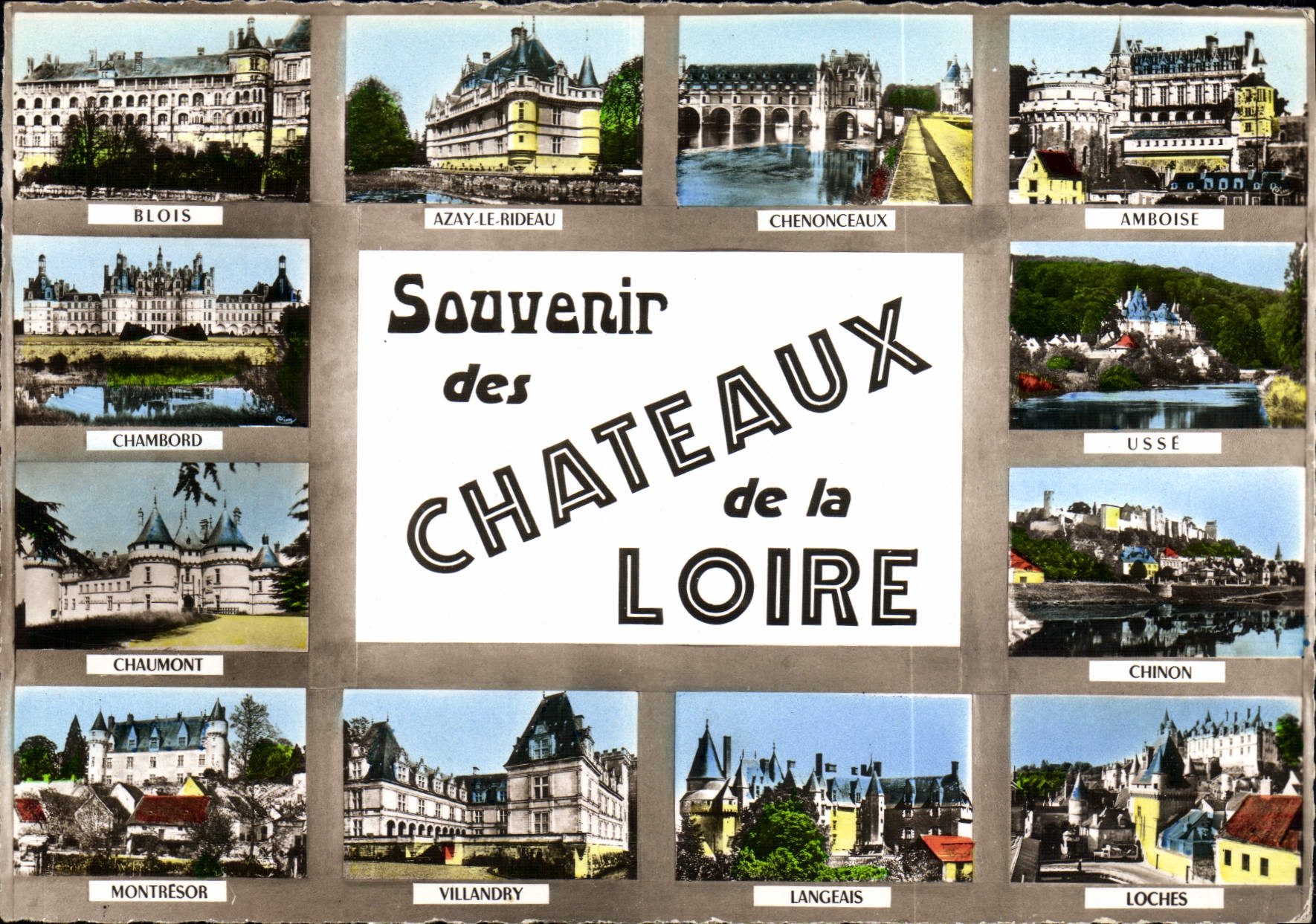 CPM Souvenir des Chateaux de la Loire 