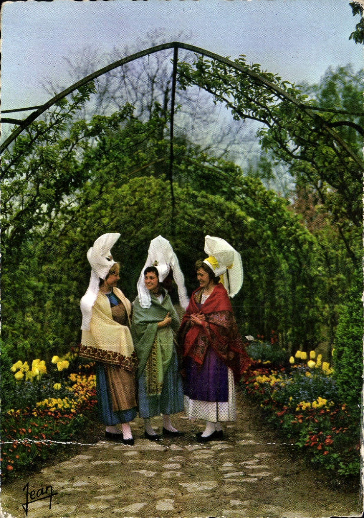 CPM La Normandie Jeunes filles d'Aubigny Sainte Honorine du Fay Falaise 